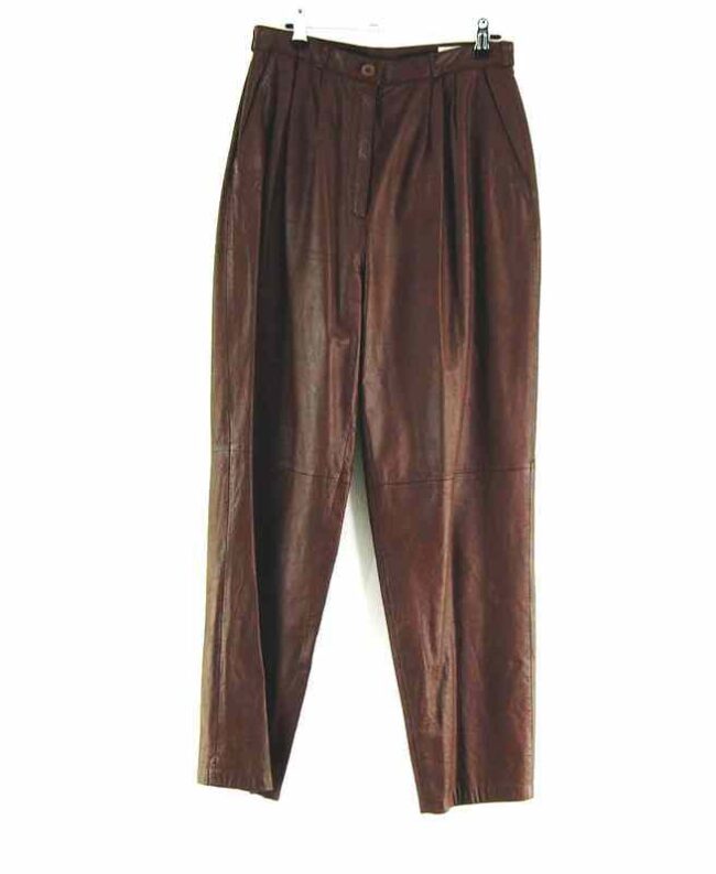 90s Brown Leather Trousers