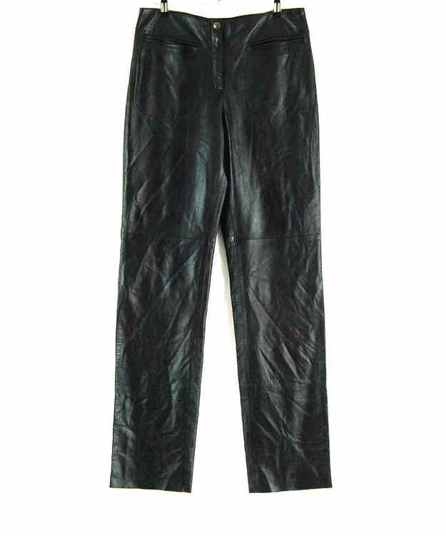 90s Straight Leg Leather Trousers