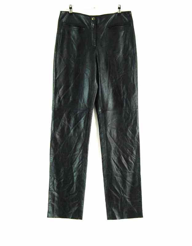 90s Straight Leg Leather Trousers