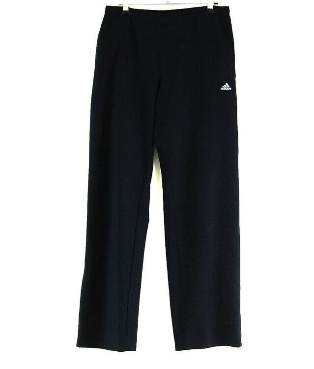 BLACK ADIDAS TRACKSUIT BOTTOMS