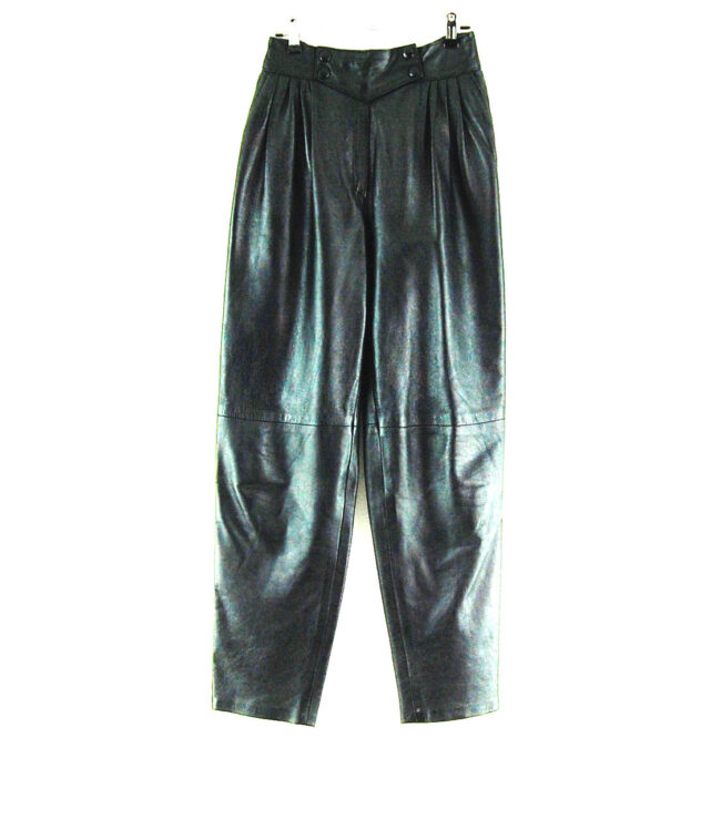 80s Black Leather Trousers