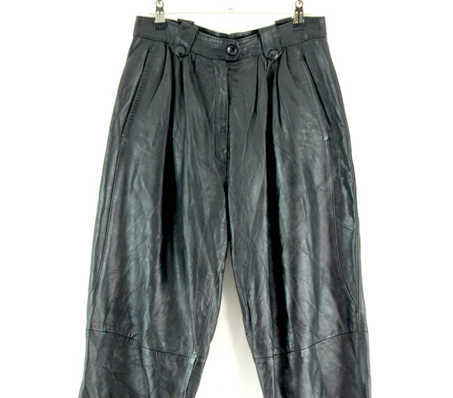 90s Leather Trousers close up