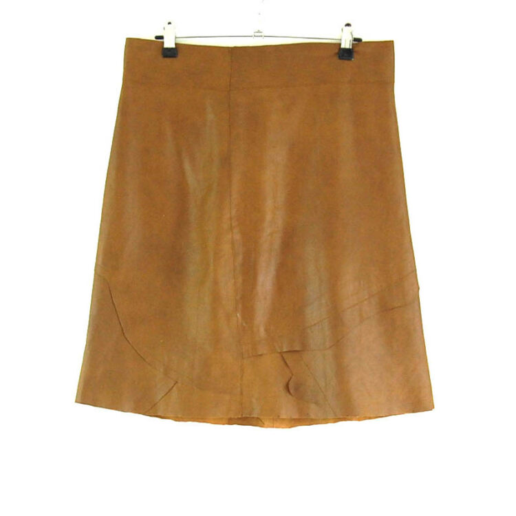 90s Patchwork Leather Skirt