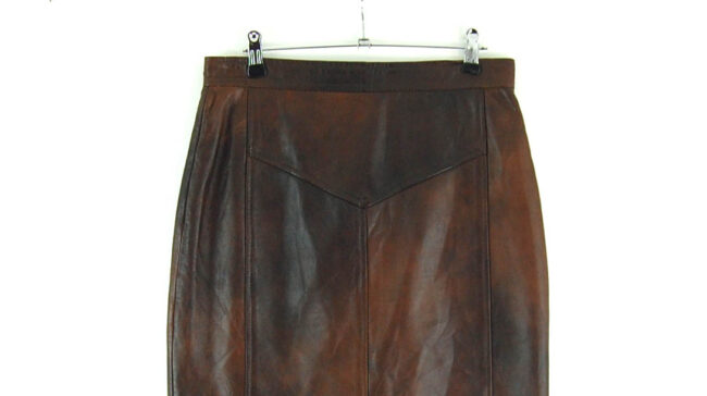 90s Patchwork Leather Skirt