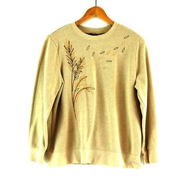 80s Leaves Crew Neck Sweatshirt