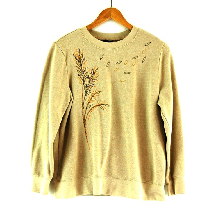 80s Leaves Crew Neck Sweatshirt