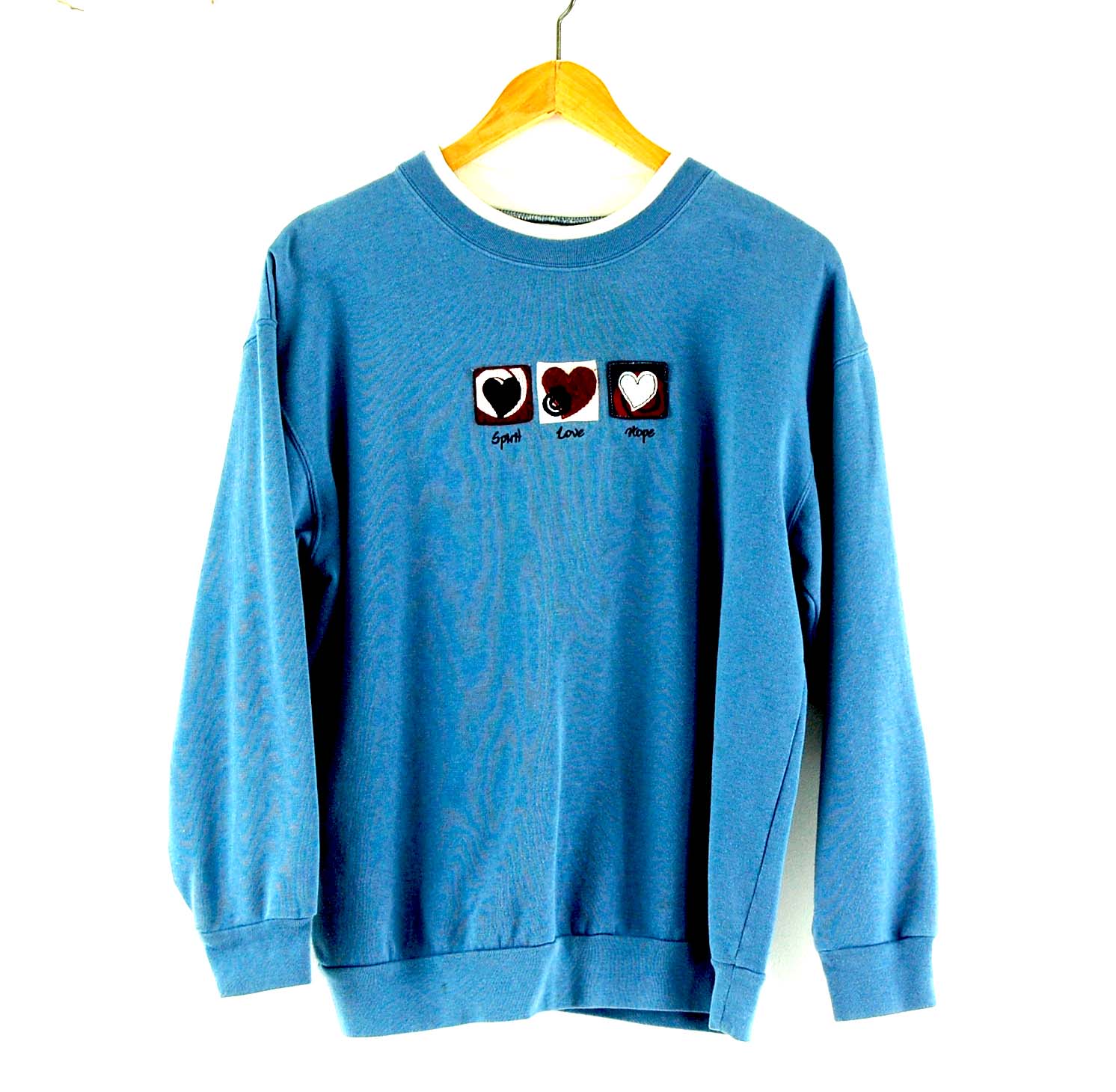 Blue Crew Neck Sweatshirt t - UK S - Blue 17 Vintage Clothing