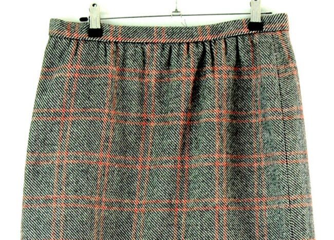 60s wool check skirt - 10 - Image 2