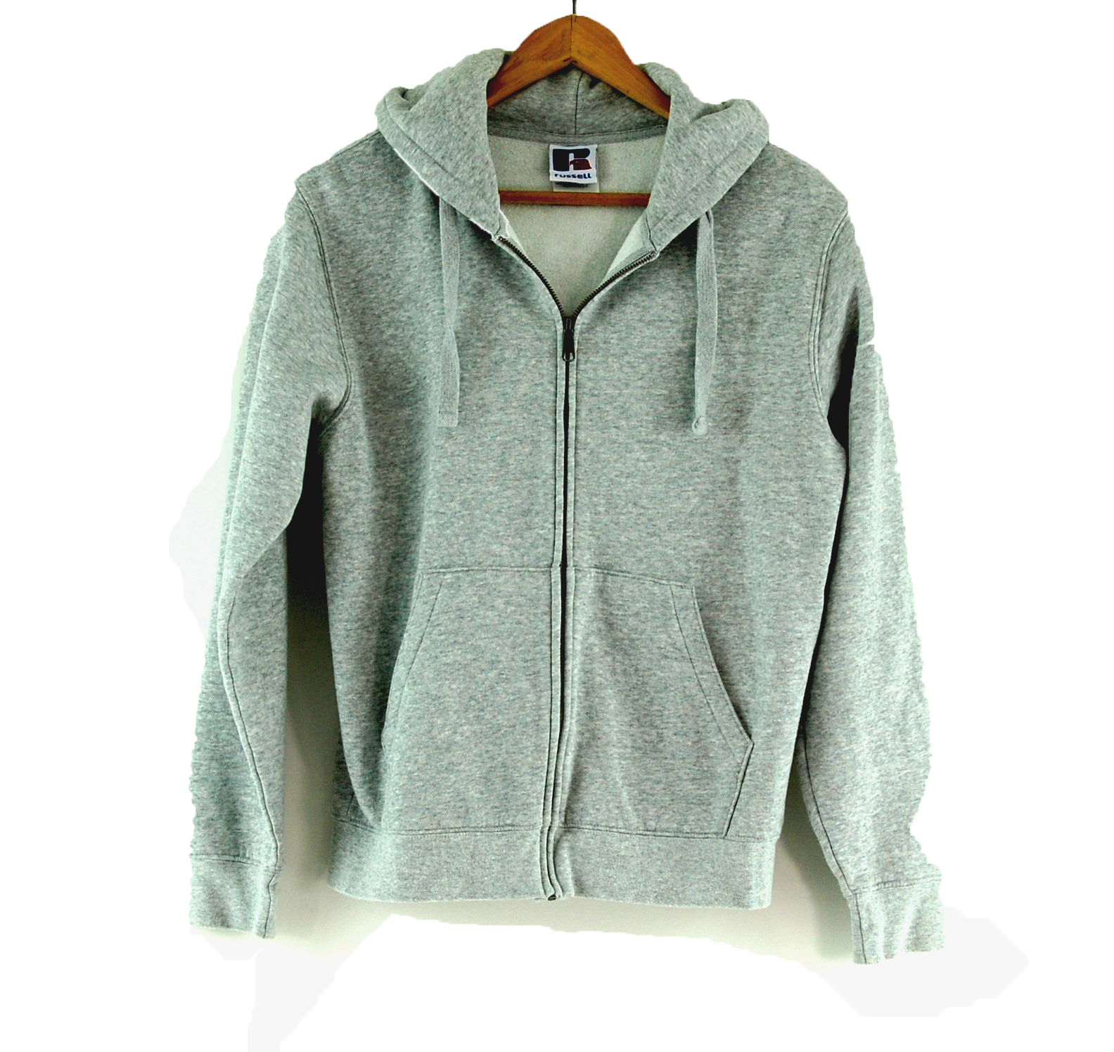 Russell Zip Up Hoodie - UK S - Blue 17 Vintage Clothing