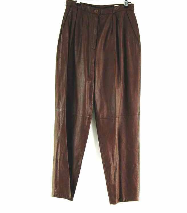 90s Brown Leather Trousers