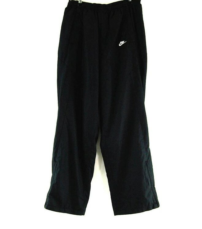BLACK NIKE SHELL SUIT TROUSERS