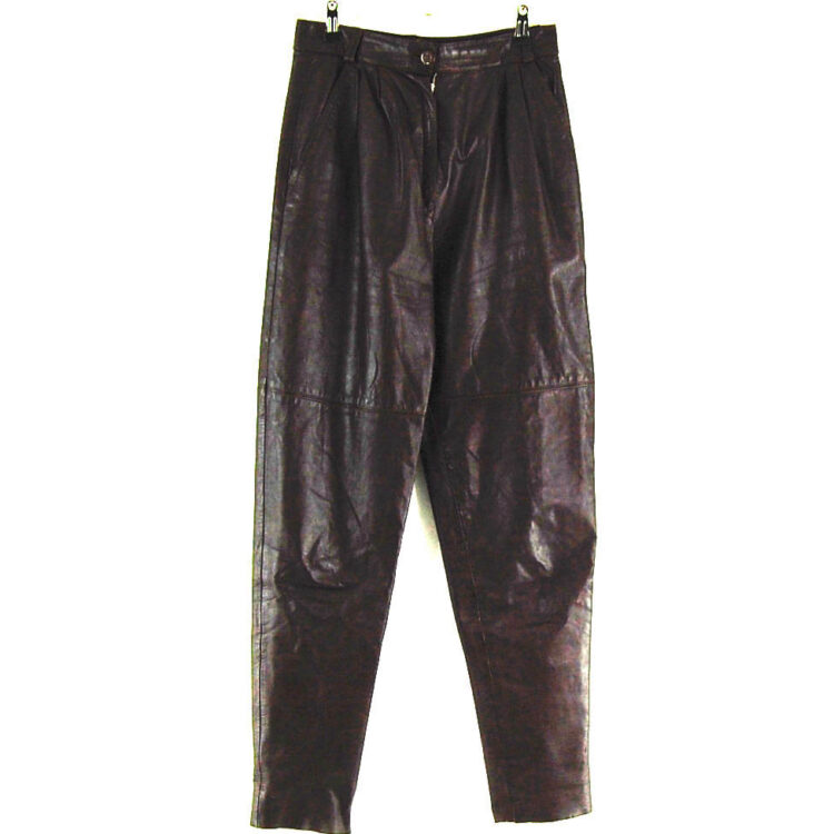 80s Brown Leather Trousers