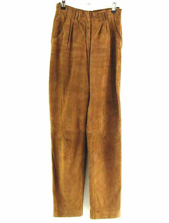 Front of 90s Suede Trousers