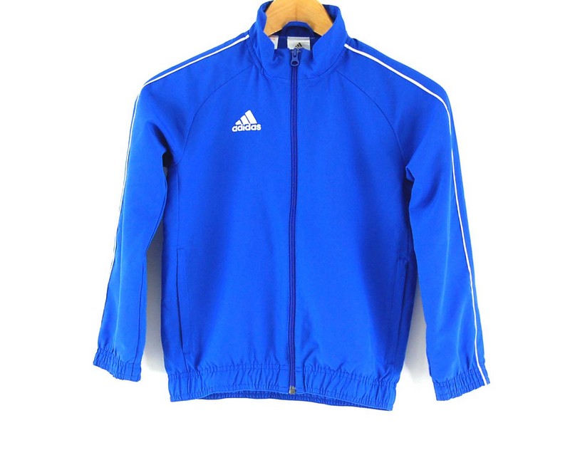 Boys Adidas Jacket - UK M - Blue 17 Vintage Clothing