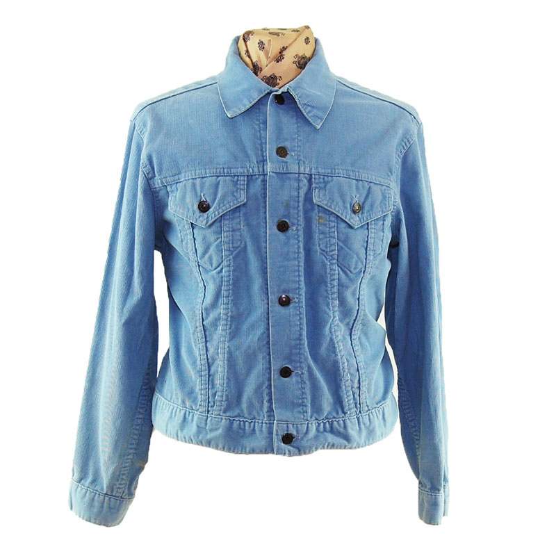 Levi Blue Cord Jacket - UK M - Blue 17 Vintage Clothing