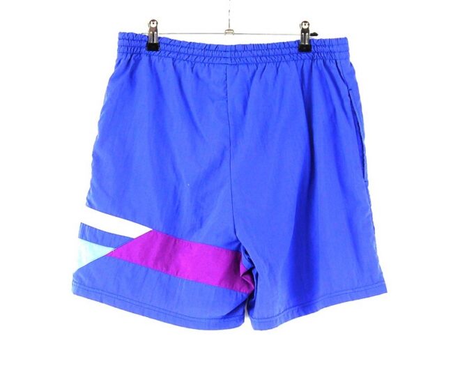 Back of Purple Adidas Retro Shorts