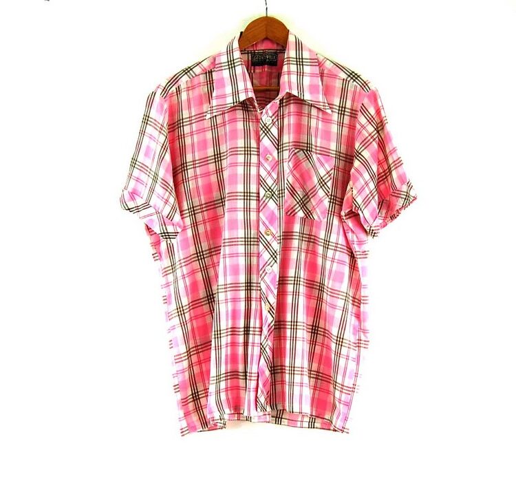 70s Pink Check Shirt