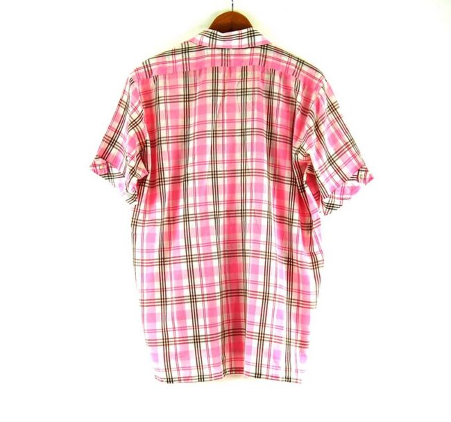 Back of 70s Pink Check Shirt