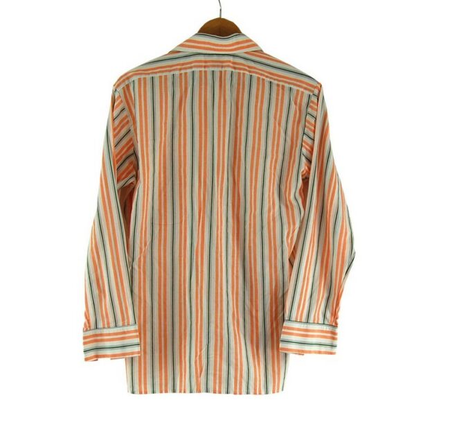 Back of 70s Orange and Green Striped Shirt
