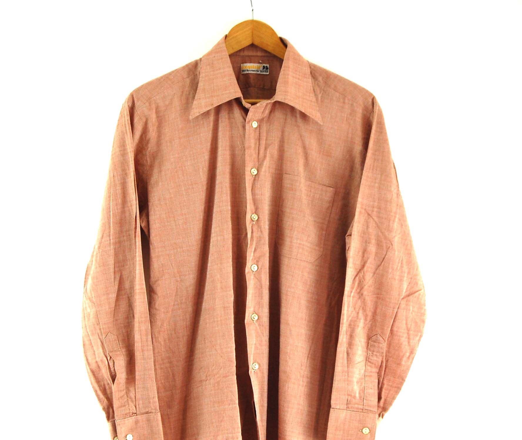 Close up of 70s Brown Shirt