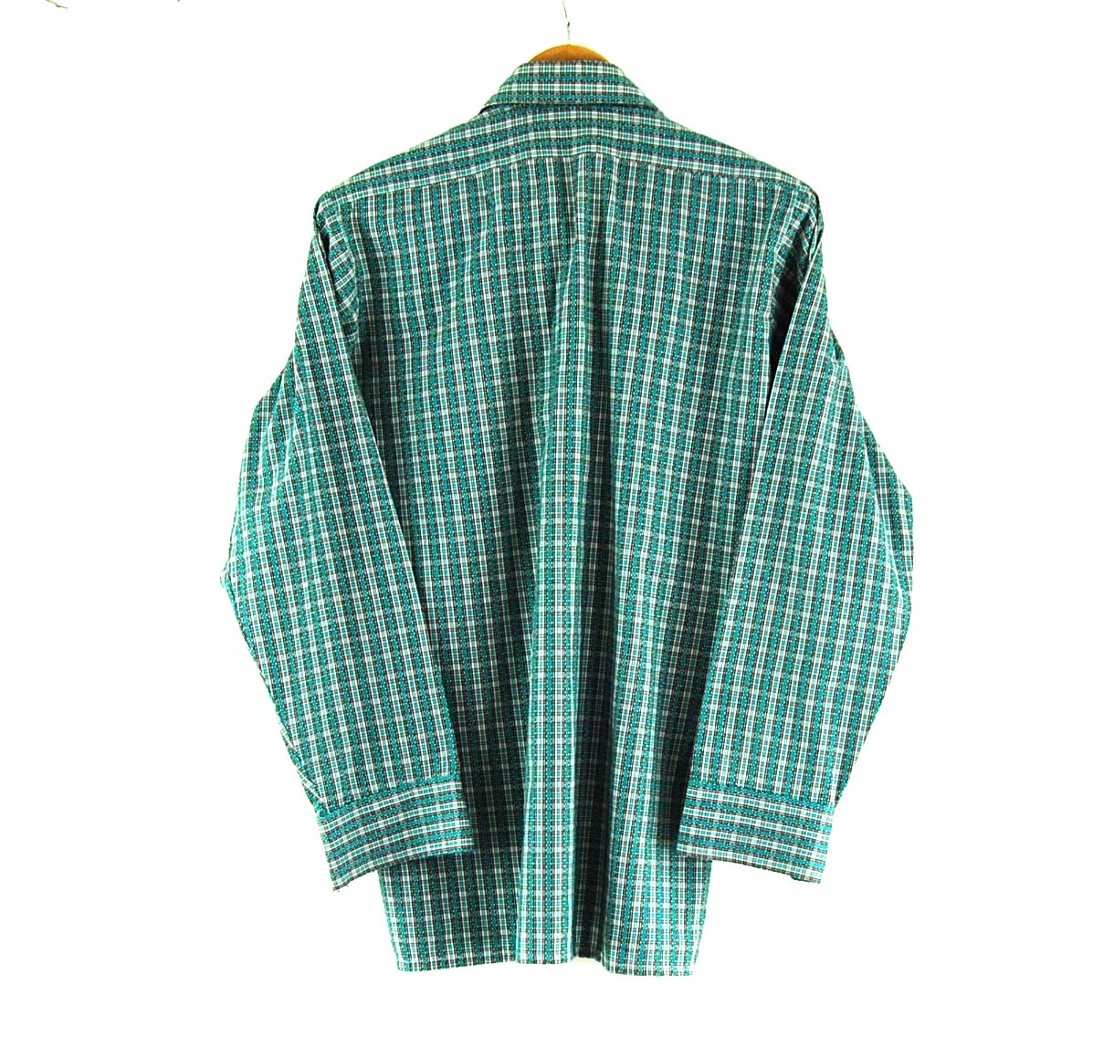 70s Green Checked Shirt Back