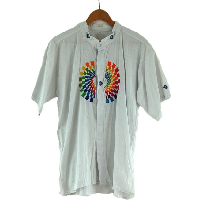 90s Embroidered Tunic Shirt
