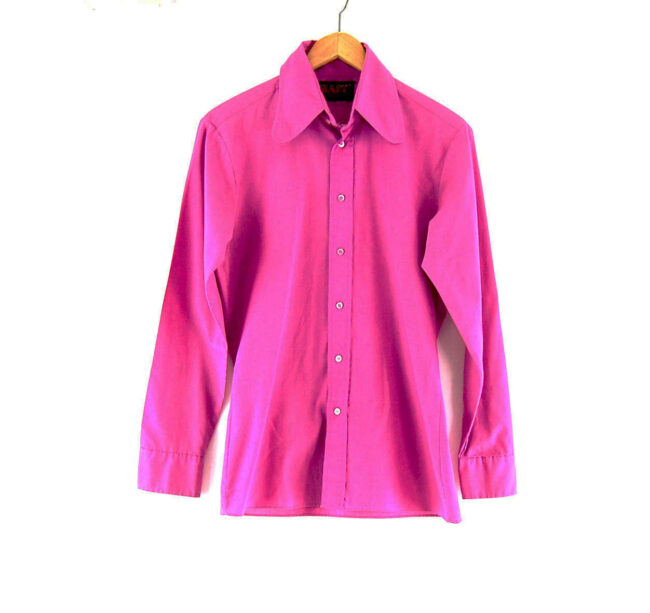 70s Purple Shirt with Beagle Collar