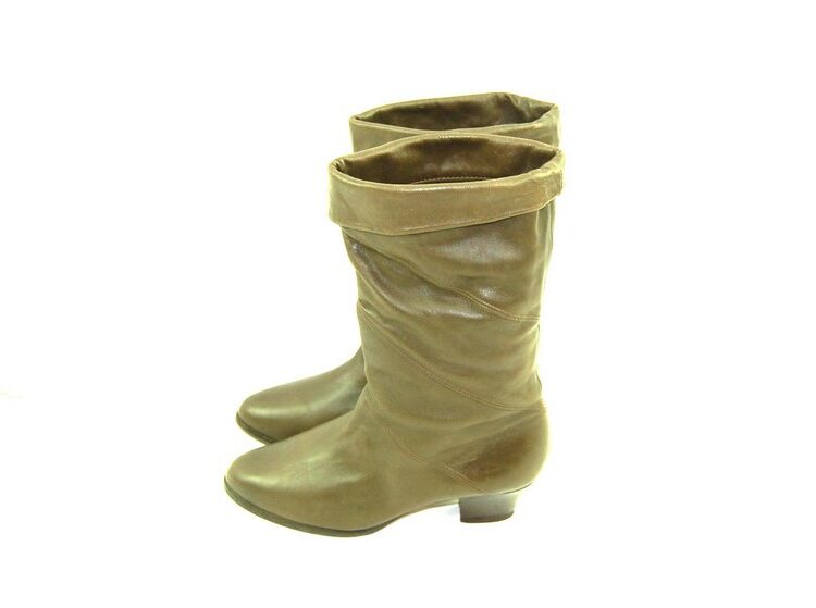 80s Khaki Green Boots