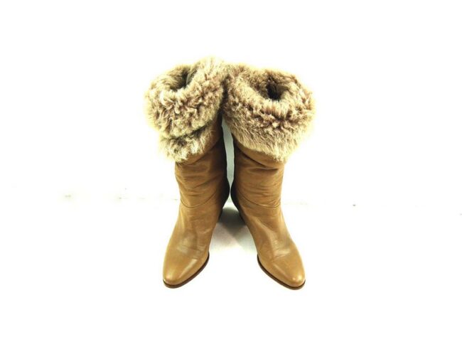 Front of Vintage Faux Fur Ankle Boots