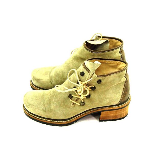 80s Suede Lace Up Ankle Boots