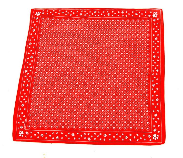 Red Paw Print Bandana