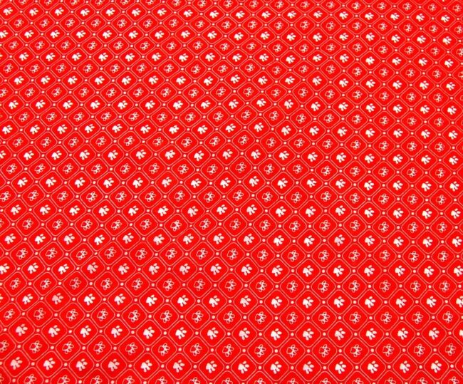 Close up Red Paw Print Bandana