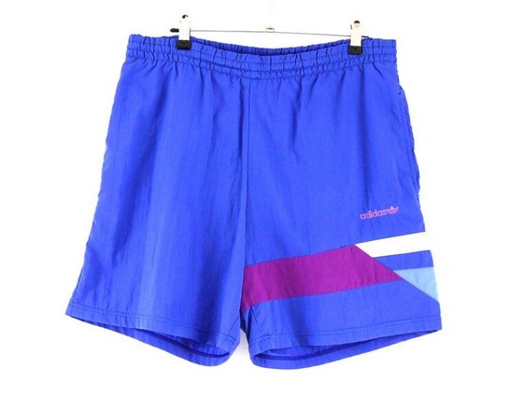 Adidas Retro Shorts - UK M - Blue 17 Vintage Clothing