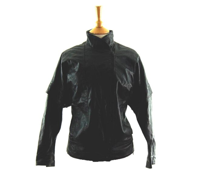 80s Side Zip Leather Jacket