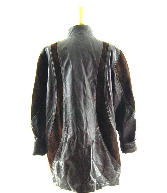 80s Leather and Suede Jacket back