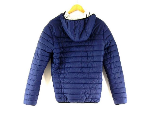 Back of Dark Blue Kappa Puffer Jacket