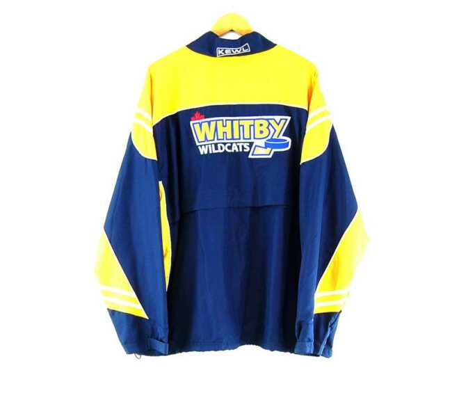 Back of Kewl Whitby Wildcats Blue Windbreaker Jacket