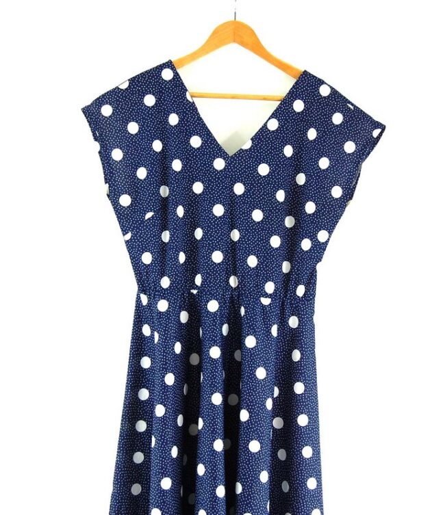 Close up of 80s Polka Dots Dress