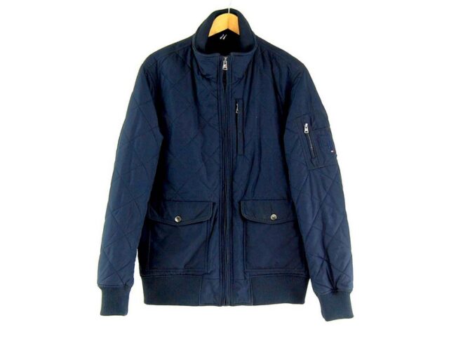 Mens Navy Tommy Hilfiger Quilted Jacket