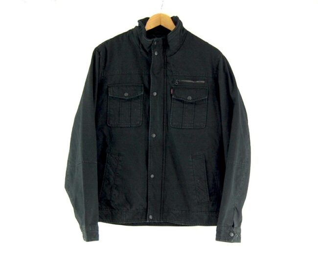 Mens Levis Black Military Jacket