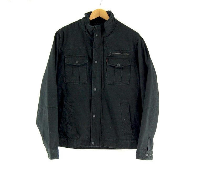 Mens Levis Black Military Jacket