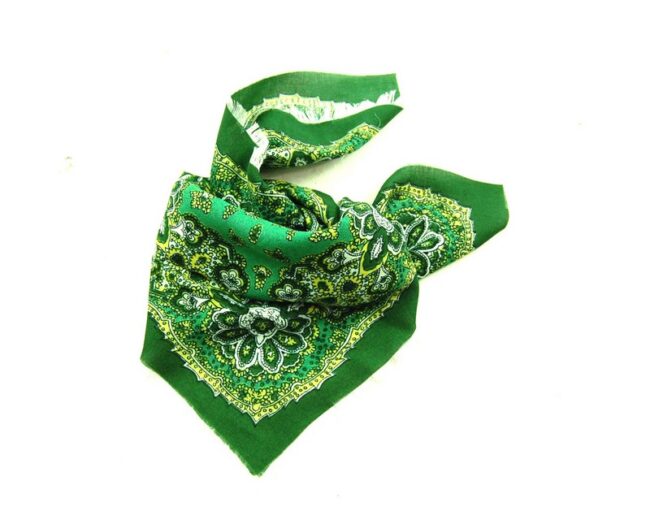 Green Floral Print Bandana