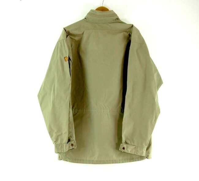 BAck of Beige Fjall Raven Jacket Gore Tex