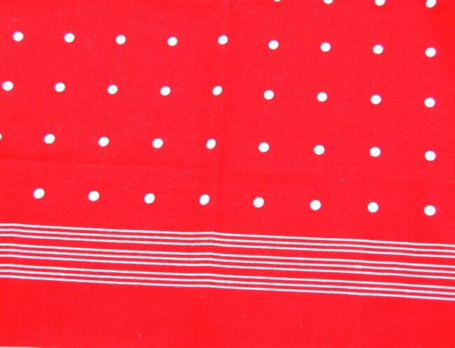 Close up of Red Polka Dots Bandana