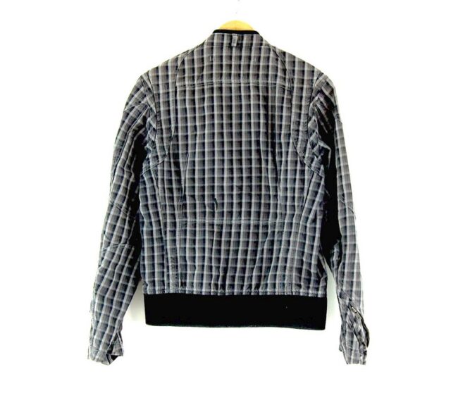 Back of Mens Checked Diesel Zip Up Jacket