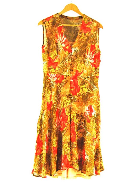 70s Chiffon Dress