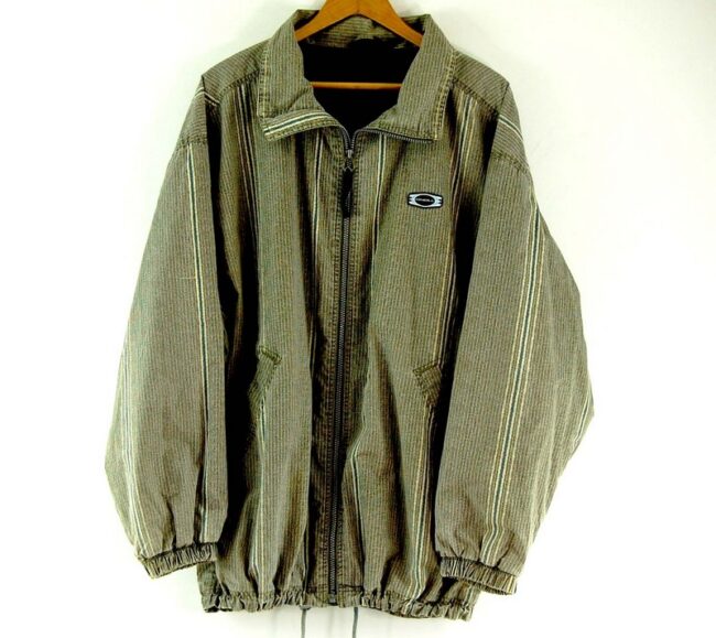 Close of Green Striped O Neill Jacket Mens