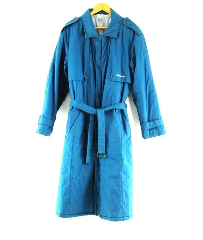 Blue Adidas Long Coat Mens