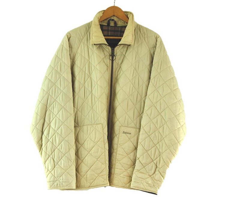 Beige Quilted Barbour Flyweight Jacket