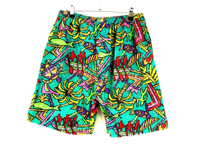 90s Retro Print Fashion Shorts